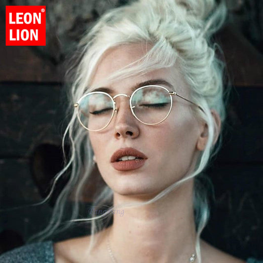 LeonLion Spiegel Metalen Zonnebril Vrouwen Vintage Merk Designer Platte Ronde Bril UV400 Street Beat Oculos De Sol Gafas