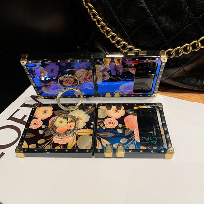 Capa quadrada para Samsung Galaxy Z Flip6/5/4/3 5G "Anel Iris"