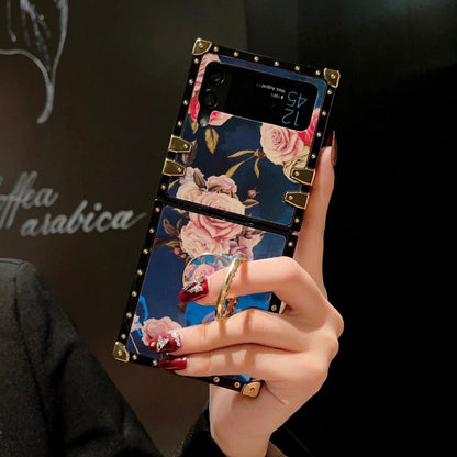 Capa quadrada para Samsung Galaxy Z Flip6/5/4/3 5G "Anel Iris"