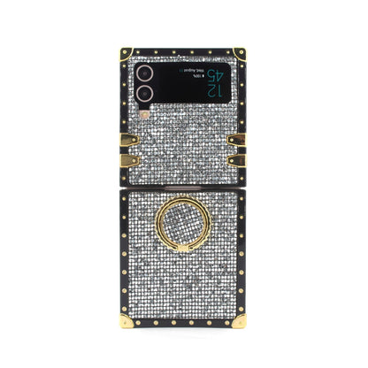 Capa quadrada para Samsung Galaxy Z Flip6/5/4/3 5G "Anel de pérola do Taiti"