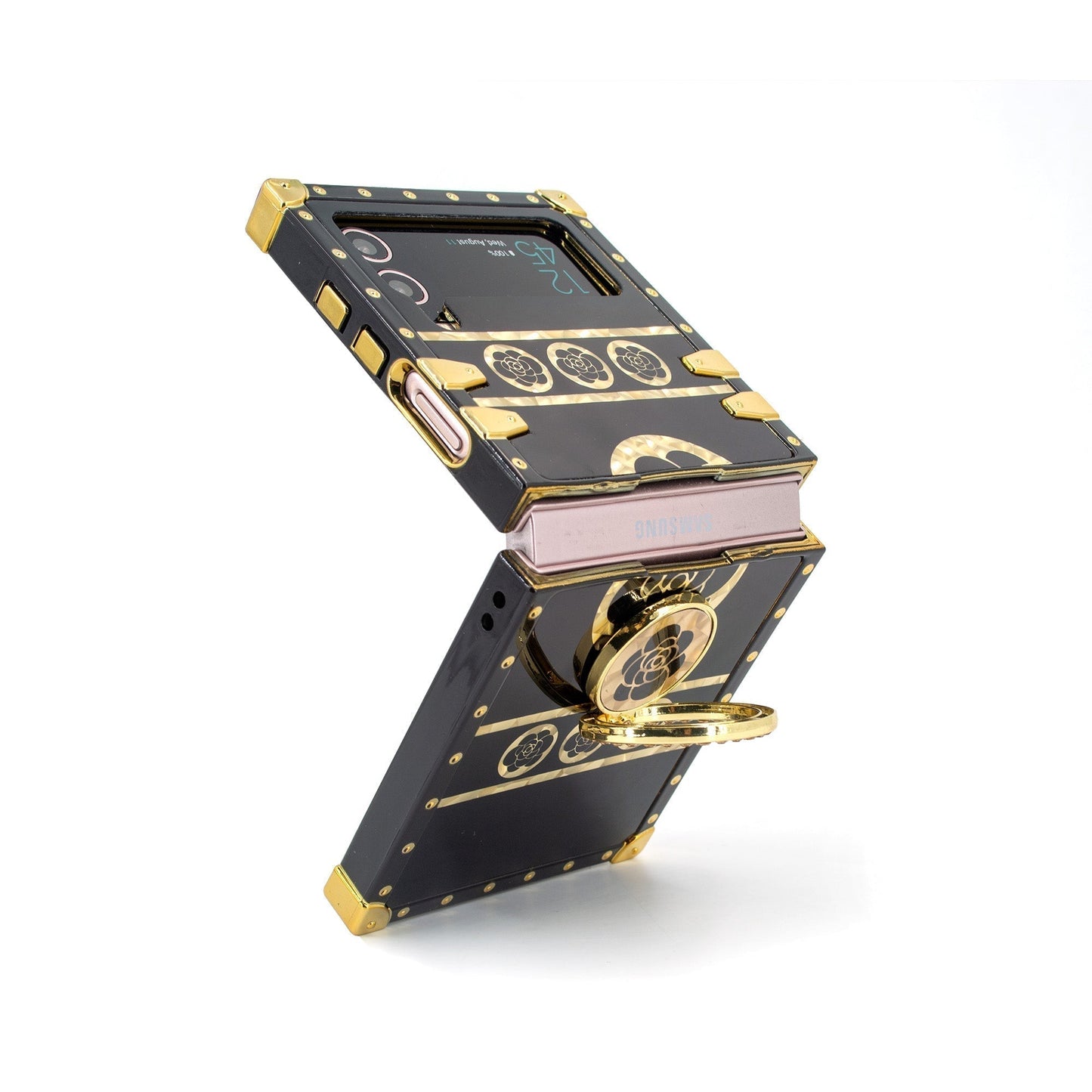 Capa quadrada para Samsung Galaxy Z Flip6/5/4/3 5G "Anel Yin"