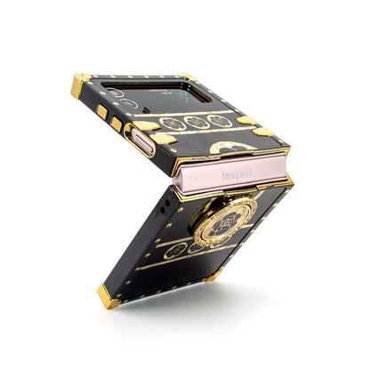 حافظة سامسونج جالاكسي Z Flip6/5/4/3 5G مربعة "حلقة يين"