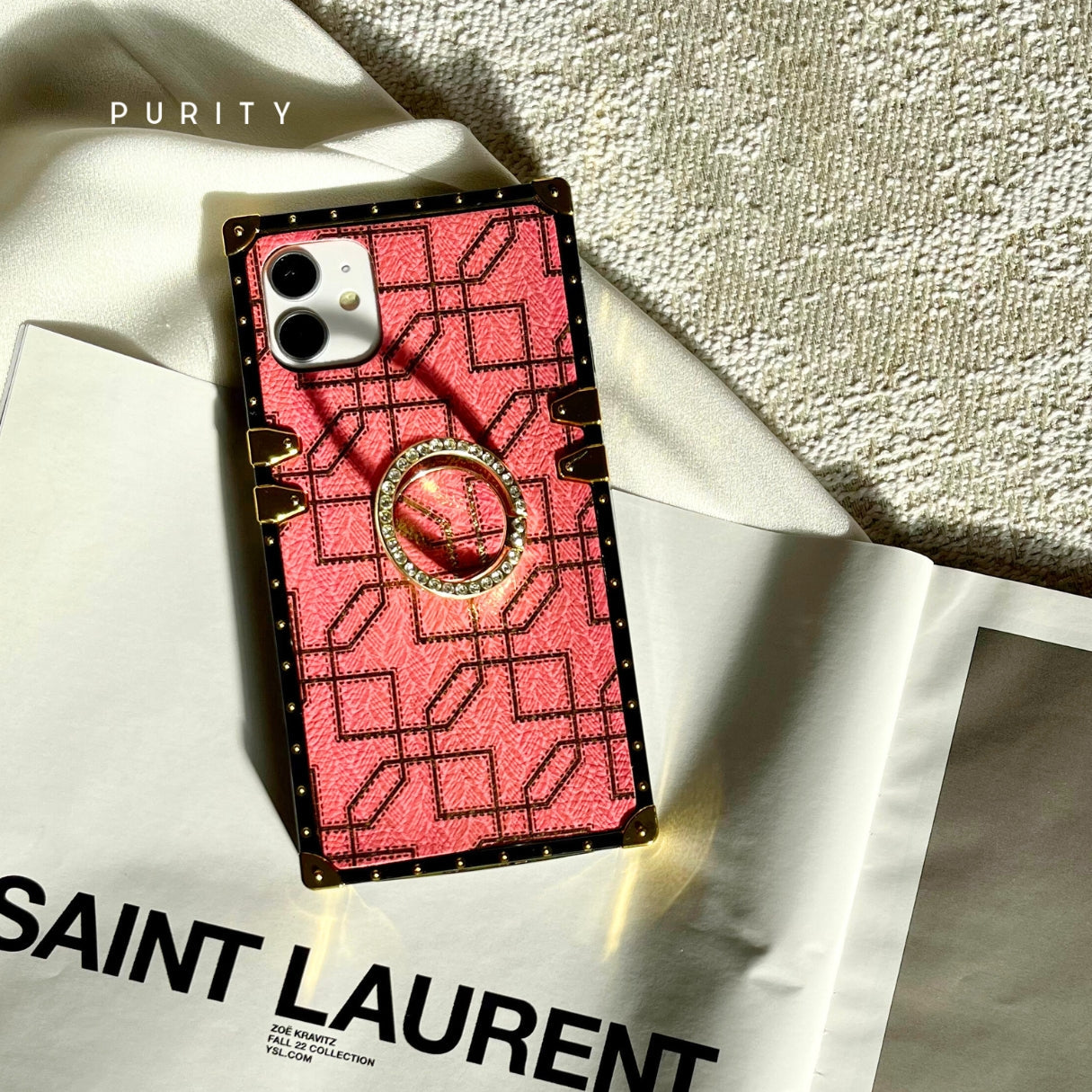 "Peach"링이있는 삼성 케이스