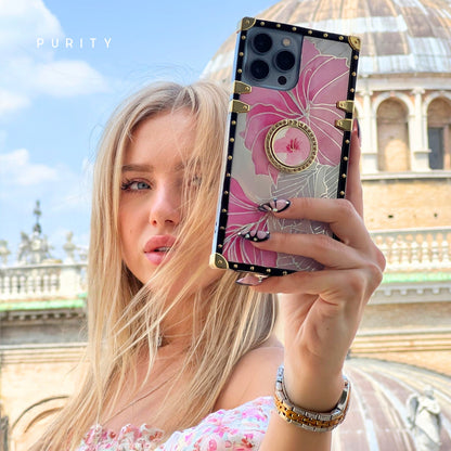 Pouzdro Samsung s kroužkem "Pink Hibiscus"