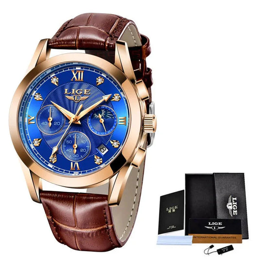 Shark & Sapphire Golden Radiance Luxury Women's Watch