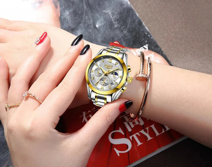 Shark & Sapphire Golden Radiance Luxury Women's Watch