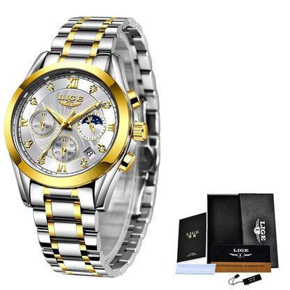Shark & Sapphire Golden Radiance Luxury Women's Watch