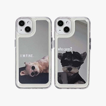 Зеркало iPhone Case | Пара собак, я в порядке (купить 2 и получить скидку 50%)