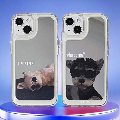 Зеркало iPhone Case | Пара собак, я в порядке (купить 2 и получить скидку 50%)