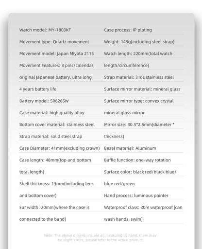 TitanX Elite Men's Quartz Sport Watch – Luxury 30M Waterproof Stainless Steel Dive Timepiece | Relógio Masculino